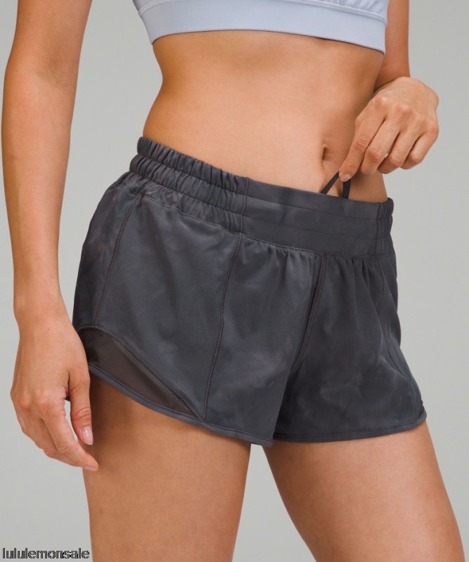 Lululemon Damen DELULU335 | Graphitgrau Hotty Hot Low-rise Gefütterte Short 25